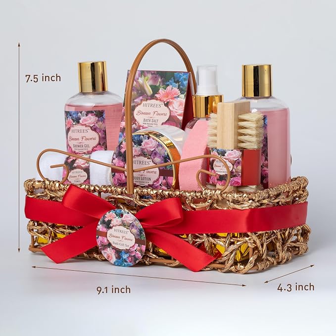 Gifts For Women Gift Basket – 9 Piece Set of ROSE JASMINE Home Spa Set - Image 7