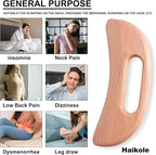 enttgo Body Gua Sha Tool Wooden Lymphatic Drainage Tool, Guasha Massage Tools - Image 6