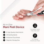 PediLux Pro Professional Manicure Pedicure Kit, Cordless Electric Nail File - Image 7