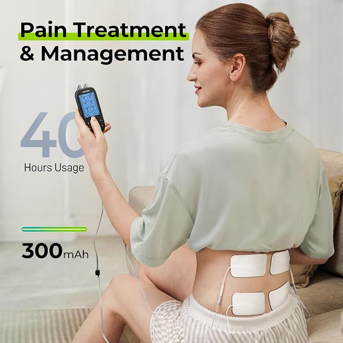AUVON 3-in-1 TENS Unit Muscle Stimulator, EMS Massage Machine - Image 5