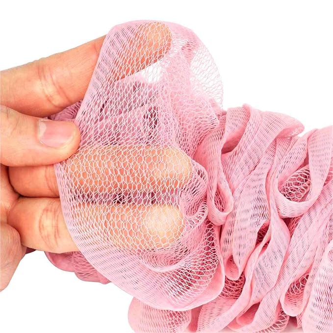 Back Scrubber for Shower, Loofah Long Handle Bath Body Brush, Soft Nylon Mesh - Image 3