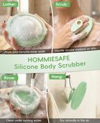Soft Silicone Shower Brush Body Wash Bath Exfoliating Skin Massage Scrubber - Image 4