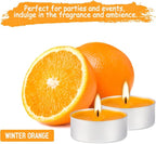 100 Pack Scented Tealight Candles 4 Hours, Winter Orange Aromatherapy Candles - Image 5