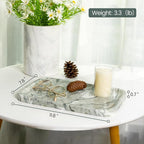 Karibiber Vanity Tray, Marble Bathroom Tray Countertop, Decorative Dresser - Image 4
