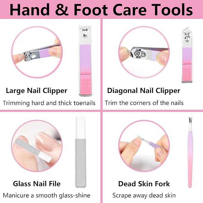 Women's Nail Clipper Set Travel Manicure Kit - Image 3