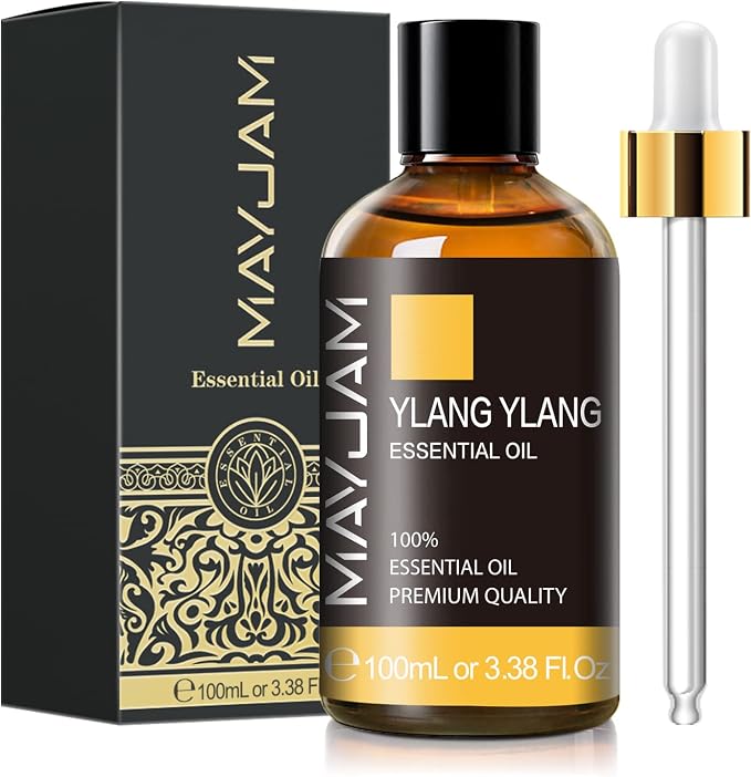Ylang Ylang Essential Oil, MAYJAM 3.38FL.OZ Premium Quality Essential Oils by MAYJAM