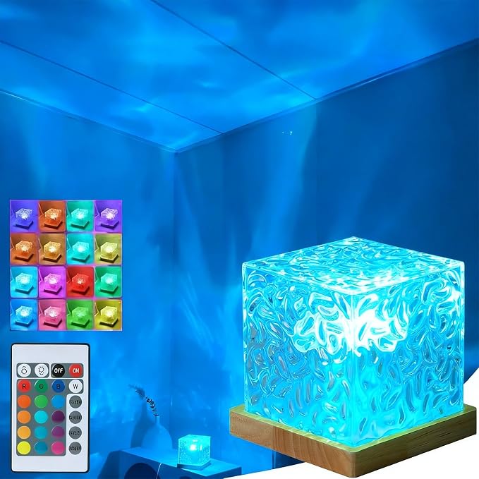 Aurora Ocean Wave Lights Projector No Wiring, Touch Cube Color Changing Light by Unknown