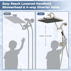 Hibbent 13'' cUPC Certified Shower Head Combo, High Pressure 5-spray Rainfall - Image 5