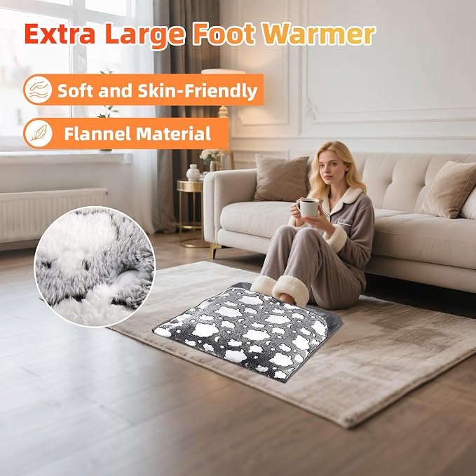 2-in-1 Heating Pads Large for Back Pain 40"x24", Foot Warmers for Feet XXXL - Image 5