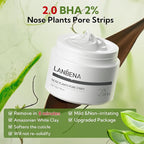 LANBENA 2-Pack Pore Strips: 2% Salicylic Acid BHA Nose Strips + Bamboo Charcoal - Image 3