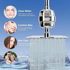 NearMoon Filtered Shower Head, High Pressure 8″Square, 5 settings Handheld Rain - Image 3