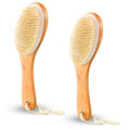 Gerrii 2 Pcs Dry Brushing Body Brush Natural Boar Bristle by Gerrii
