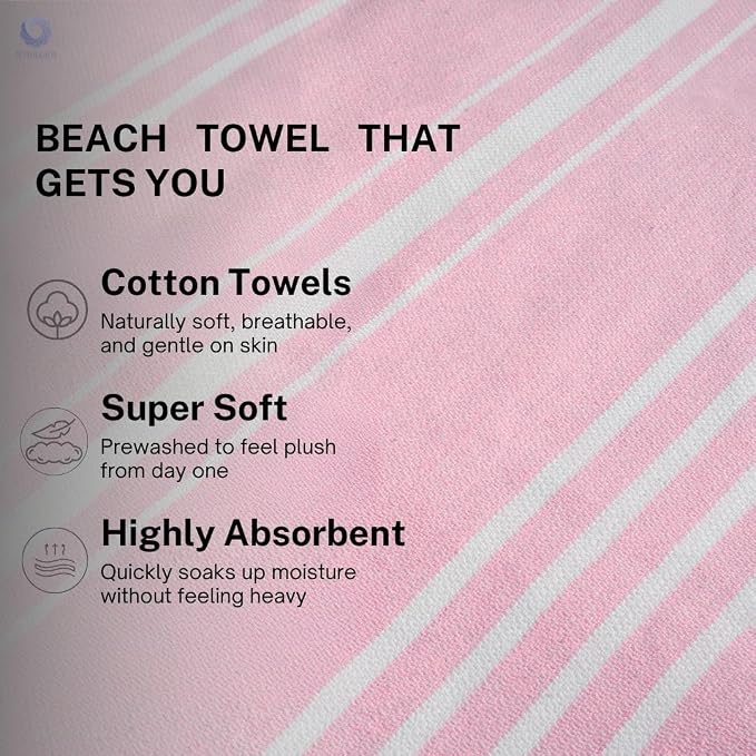 Cotton Turkish Beach Towel - Image 3