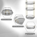 GTI 360°Rotating Makeup Organizer, 3 Tier Large Capacity Perfume Cosmetics - Image 5