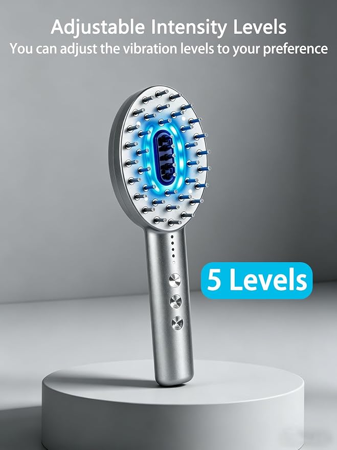 3-in-1 Electric Scalp Massager Brush, Vibrating Scalp Massager Comb - Image 4
