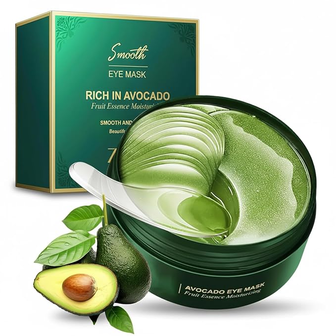 Eakroo 60 PCS Avocado Under Eye Patches, Eye Masks by EakrooProfessionalMakeup