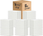 ZUPERIA White Bath Towels Bulk 60 Pack - Image 9