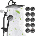 Hibbent cUPC Certified All Metal 10" Rainfall Showerhead Combo, High Pressure by Hibbent