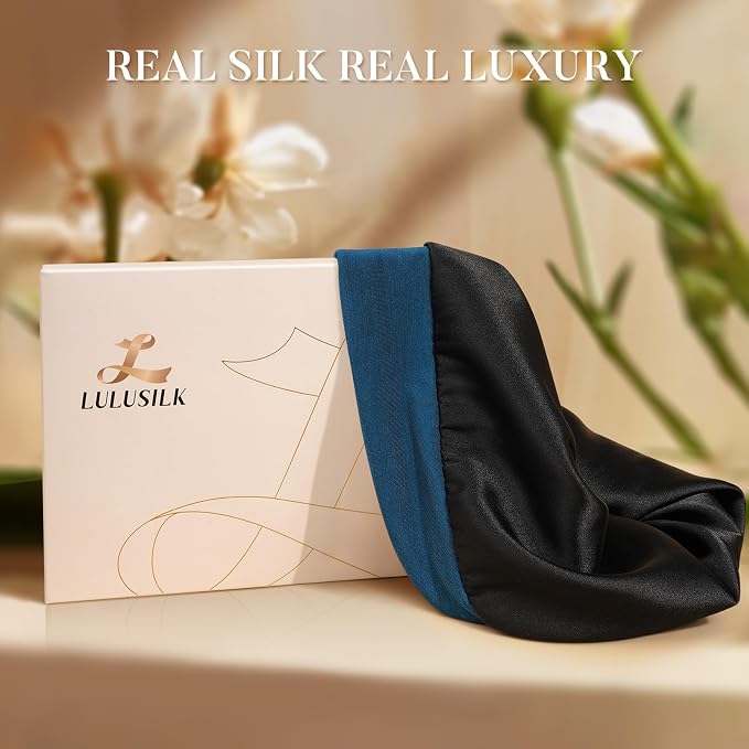 LULUSILK Mulberry Silk Lined Sleep Cap, No More Frizzy Tangled Hair, Stay On - Image 7