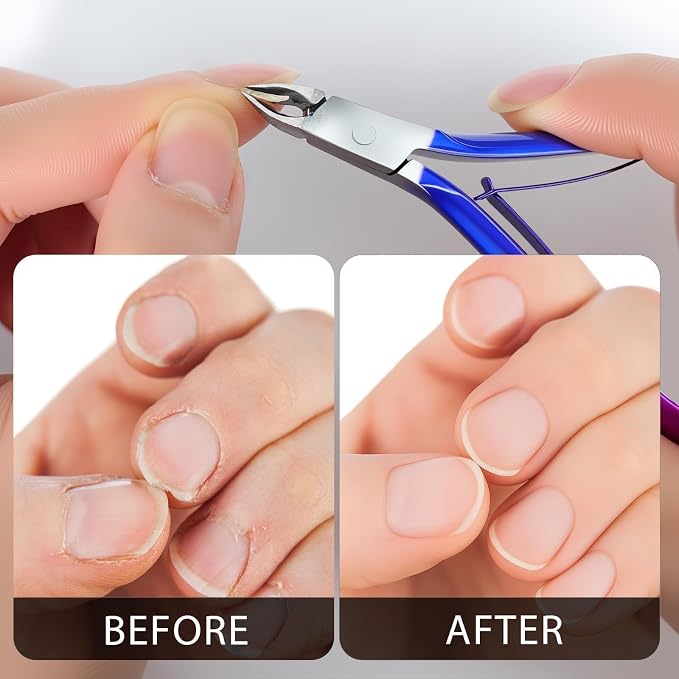 Cuticle Nipper, Precision Nano-Coated Stainless Steel Cuticle Scissor Trimmer - Image 2