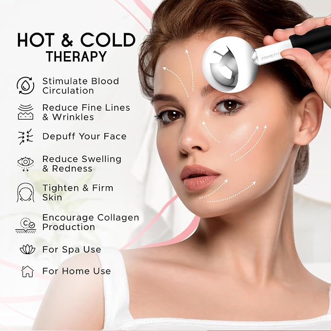 Ice Globes for Facials | Unbreakable Steel Cooling Roller | Cryo Sticks for - Image 4