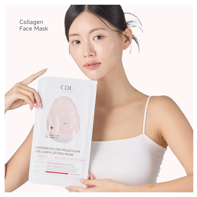 CANDORLOV Overnight Collagen Lifting Face Mask 5 Sheets, Korean Face Lifting - Image 9
