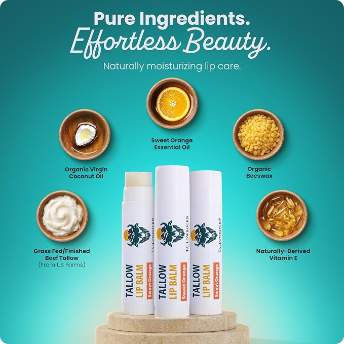 Moisturizing Tallow Lip Balm – Grass-Fed Beef Tallow - Image 4