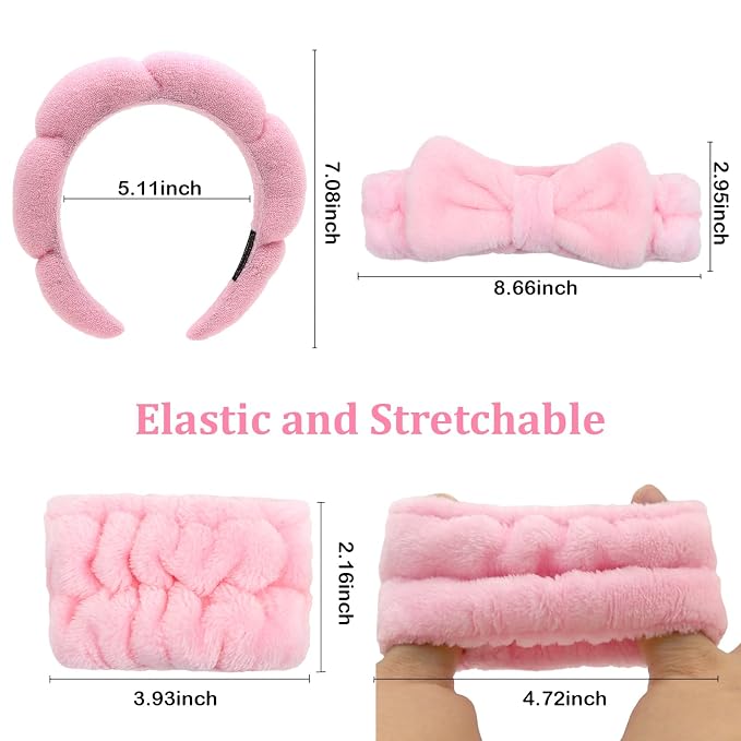 Pink Spa Headband and Wristband Set - Image 5