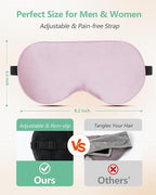 BeeVines 100% Real Mulberry Silk 2 Pack Sleep Mask, Natural Pure Silk Eye Masks - Image 4