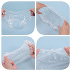 Disposable Shower Caps, Large Plastic Clear Hair Cap Thickened - Image 2