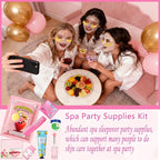 144 PCS Spa Party Supplies for Women, Spa Party Favors Include Face Masks - Image 7