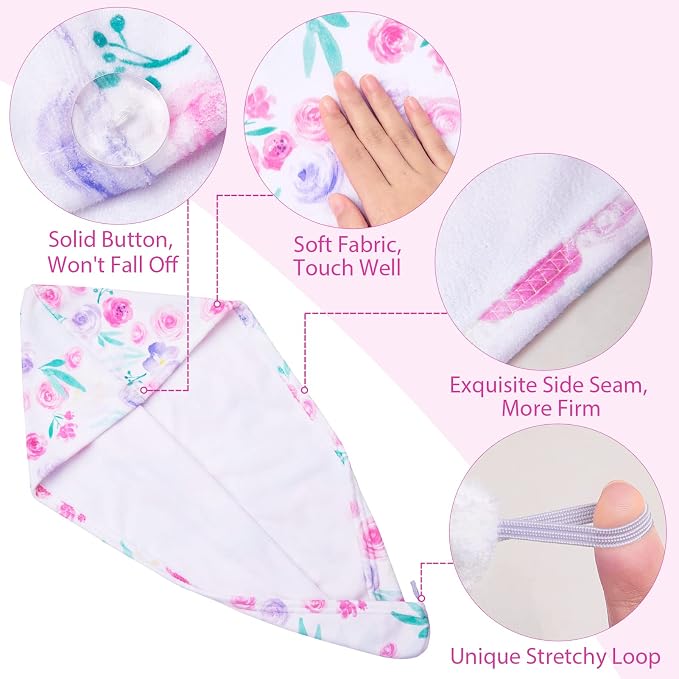 Basumee Microfiber Hair Towel Wrap - Image 4