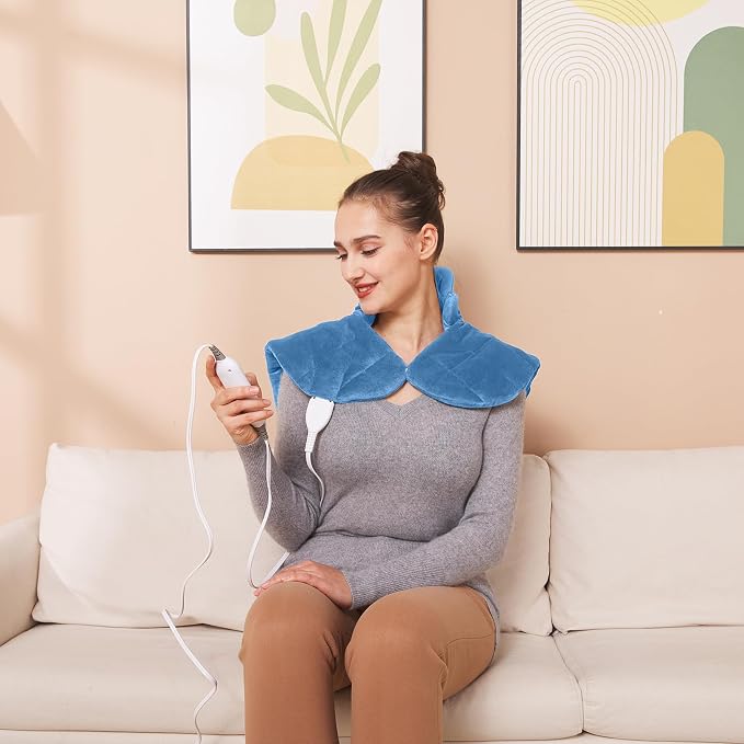 Ruqiji 19" x 24" Weighted Neck&Shoulder Heating Pad, 2.5lbs - Image 5