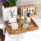 Marble Bathroom Vanity Tray, Natural Luxury Vanity Home Kitchen Bathroom Table - Image 2