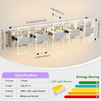 Modern LED Bathroom Light Fixtures Dimmable 5-Light Chrome Vanity Light - Image 5