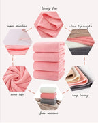 Lumimi Towels 4 Piece Soft Microfiber Bath Towel Set Salon Gym Yoga Travel - Image 4