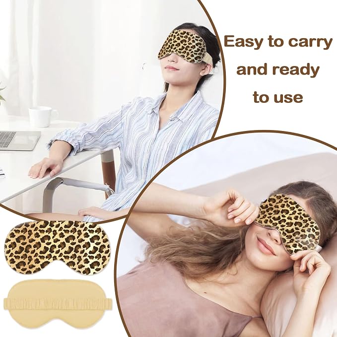 Leopard Sleep Mask for Girls Women, Light Blocking Design, Adult Children's - Image 4