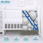 Custom Volleyball Blanket, Personalized Sport Throw - Image 3