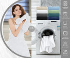 8 Piece Bathroom Towel Set White |2 Oversized Large Bath Towels Sheet, 2 Hand - Image 5