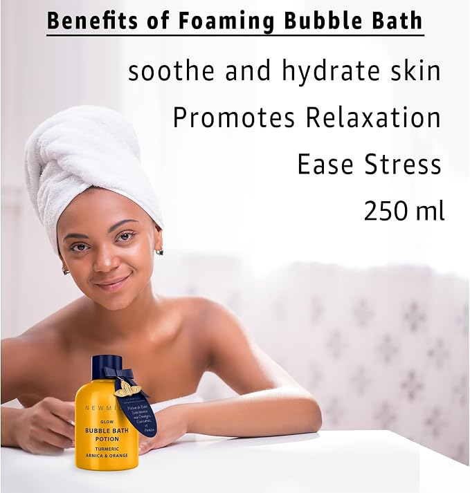 Nutritious Bubble Bath Long Lasting Foam Turmeric Orange Arnica Essential Oil - Image 2