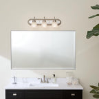 Kichler 24" 3-Light Vanity Bath Light in Brushed Nickel, Modern Bathroom Light - Image 8