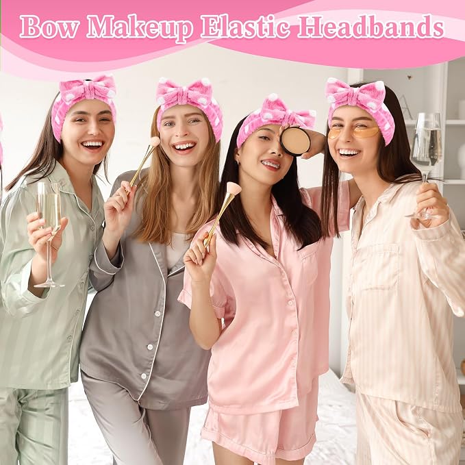 50 Pcs Pink Spa Headband Bulk Spa Sleepover Party Supplies - Image 3