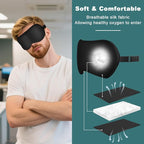 Sleep Mask for Side Sleeper Women Men, Eye Mask for Sleeping Light Blocking - Image 3