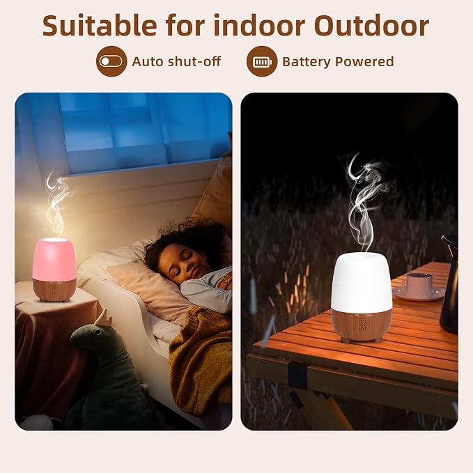 SEEDSEEL 150ML Rechargeable Battery Essential Oil Diffuser, Portable Cordless - Image 5