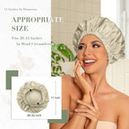 Reusable Shower Cap for Women, Large Waterproof Shower Bonnet - Image 3