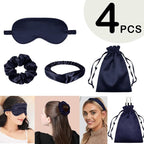 4Pcs Silk Sleep Masks Satin Eye Mask Silky Eyes Cover Blindfold Eyeshade - Image 2