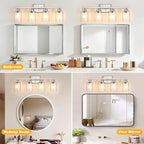 Unicozin 4-Light Bathroom Light Fixtures, Modern Vanity Lights - Image 8