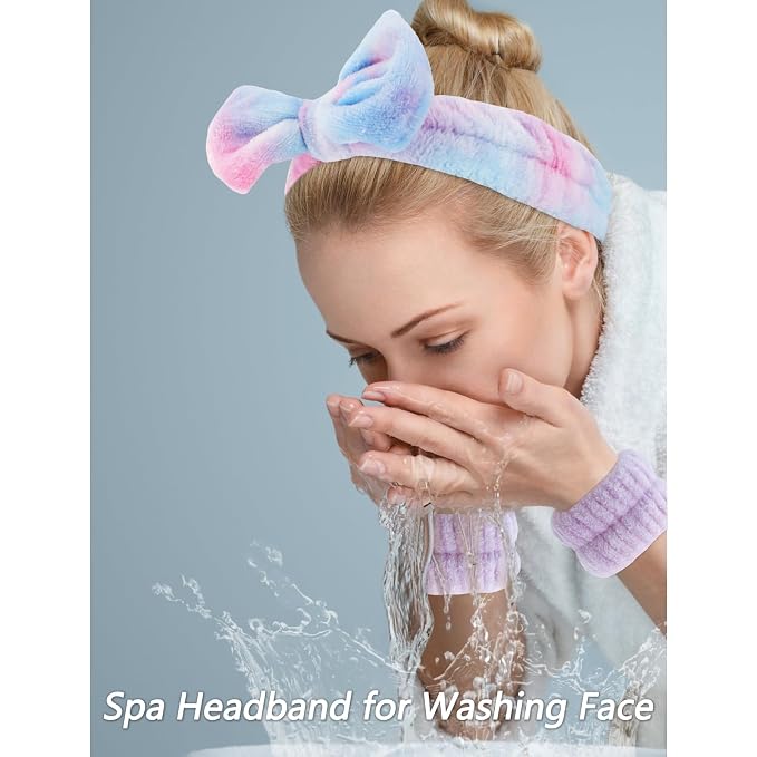 VELSCRUN Spa Headbands for Wash Face, Makeup Headband, Facial Skincare Headbands - Image 2