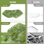 airogym 2PCS Jade Stone Gua Sha Set Face Massager Jade Facial Tools Body - Image 6