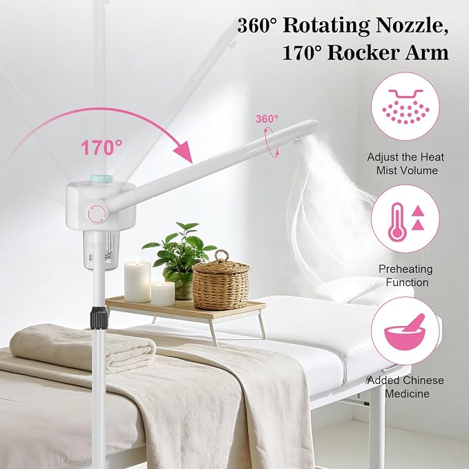 Professional Facial Steamer, Ionic Face Steamer Esthetician Vaporizador - Image 4